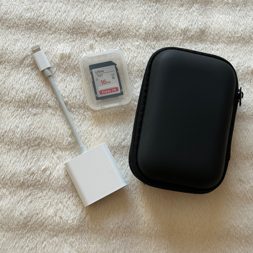 Pack SD + Lector SD Lightning + Funda